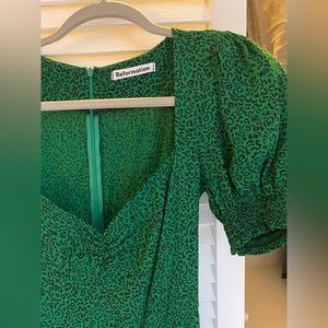 Reformation Green Dress